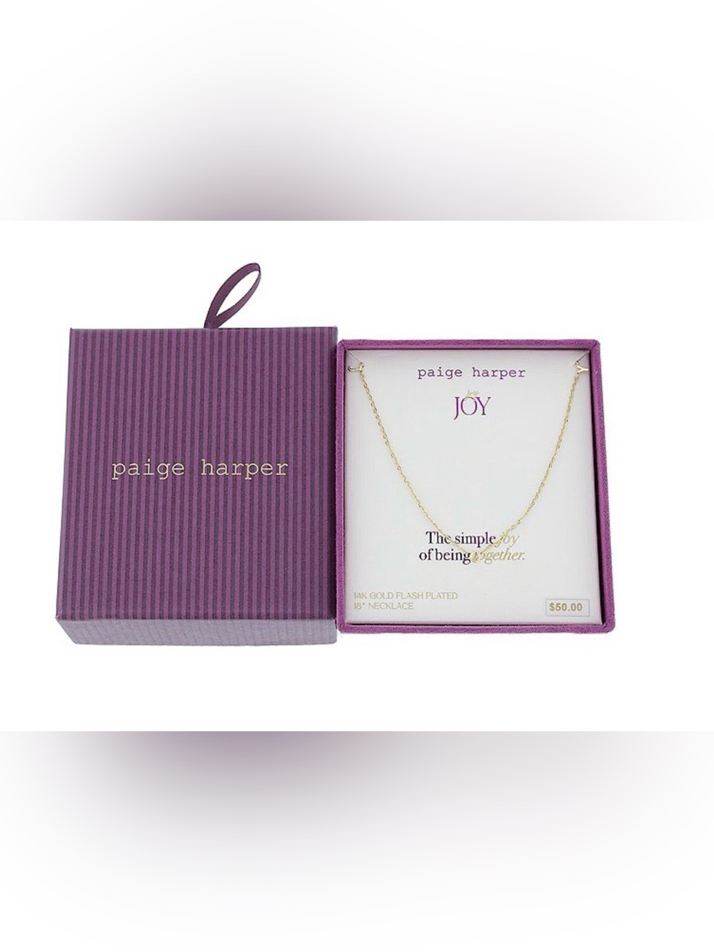 NIB Paige Harper 14K gold plated necklace